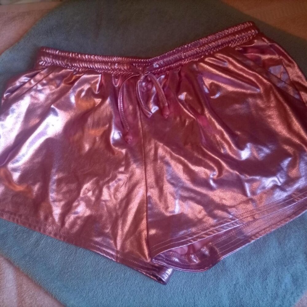 Shiny Pink Shorts Sz M